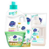 超能洗衣液组合持久留香护衣洗衣液泡洗粉洗衣凝珠2800g