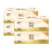 清风抽纸原木纯品绵柔亲肤3层*80抽*4包AR10YHF
