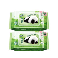 清风湿厕纸熊猫天然草本加厚1层*40片*2包BWB40WE6X
