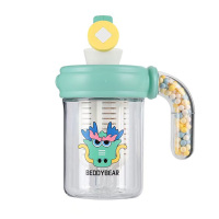 杯具熊塑料杯500ml便携绿绿龙海洋球系列TT369-500