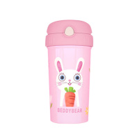 杯具熊保温杯520ml户外便携卡通酷儿兔PT004-520