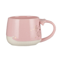 杯具熊陶瓷杯360ml带手柄盖鲸鱼粉MK002-360