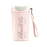 杯具熊保温杯400ml微醺粉都市杯系列TT352-400