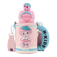 杯具熊保温杯600m带吸管双饮杯子艺术家RT111-600