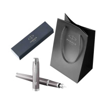 派克钢笔商务办公轻奢精致签字笔IM色彩哲学系列平静灰白夹墨水笔