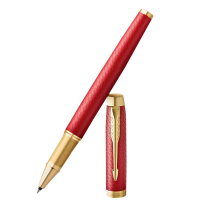 派克圆珠笔商务办公高端精质签字笔不锈钢笔尖IM烈焰红金夹宝珠笔