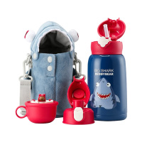 杯具熊保温杯630ml不锈钢鲨鱼毛绒系列RT105-630