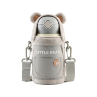 杯具熊保温杯630ml带吸管杯子毛绒熊系列RT105-630