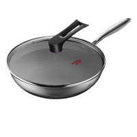 康巴赫炒锅32cm双面蜂窝易清洗受热均匀耐磨CYS32S2