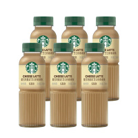 星巴克奶香拿铁星选即饮咖啡低脂肪瓶装270ml*6瓶