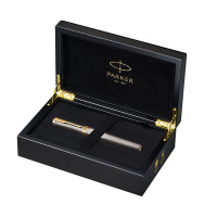 派克圆珠笔书写顺滑流畅握感舒适高端精致卓尔派克灰金夹宝珠笔