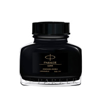 派克墨水清澈无颗粒字迹清晰流动性好腐蚀性小下水流利纯黑57ml