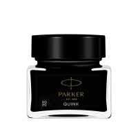 派克墨水清澈无颗粒字迹清晰流动性好下水流利纯黑迷你瓶装30ml