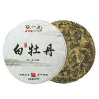 张一元白牡丹(白茶饼)紧压颜色纯正回味甘甜口感醇厚357克