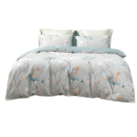 罗莱床上用品床单枕套被套简约月冉晓杏全棉四件套230*240cm