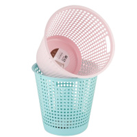 茶花废纸篓28ml加厚增韧镂空设计垃圾桶1205(随机颜色)