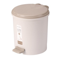 茶花垃圾桶24cm圆形大容量常规款脚踏卫生桶带盖1502