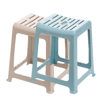 茶花塑料凳子加厚弧形高凳浴室防滑可叠加A0838P(随机颜色)