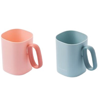 茶花漱口杯450ml大容量食品级材质手柄可拆卸260002(随机颜色)