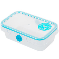 茶花保鲜盒560ml长方形塑料可微波炉加热密封盒000021