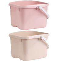 茶花方盆14.5L泡脚桶洗脚盆泡脚盆塑料盆塑料桶0351(随机颜色)