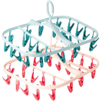 茶花衣架折叠大号方形晒架大间距晾衣架C07010(随机颜色)