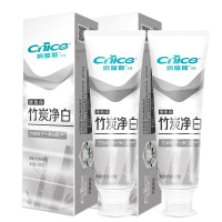 纳爱斯牙膏抗糖防蛀清新口气竹炭净白120g*2支(包装随机)