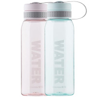 茶花水杯900ml大容量塑料水杯便携水瓶杯050013(随机颜色)