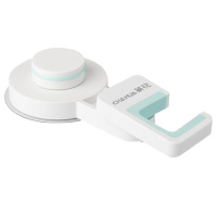 茶花拖把架塑料免打孔卫生间拖布夹壁挂贴吸盘挂墙钩255003