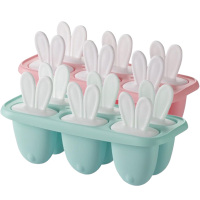 茶花冰格冰棒模具自制雪糕冰淇淋冰盒奇趣兔耳E08001(随机颜色)