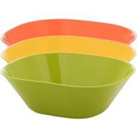 茶花方碗2.8L水果盘果盆客厅沙拉水果盆塑料2787(随机颜色)