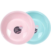 茶花圆盆S加厚塑料抑菌抗菌洗脸盆精益圆盆A03002(随机颜色)