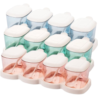 茶花调味罐4件套塑料调料盒佐料储物罐B25003(随机颜色)