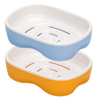 茶花肥皂盒多巴胺双层沥水便携墩墩皂盒250008(随机颜色)