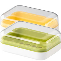 茶花肥皂盒创意沥水免打孔带盖简约美观250010(随机颜色)