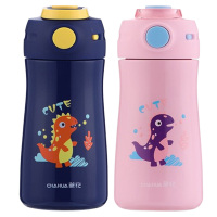 茶花保温杯370ml马卡龙不锈钢杯子轻便361007(随机颜色)