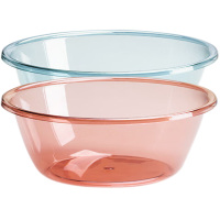 茶花圆盆29cm清靓塑料透明盆用料厚实115003(随机颜色)