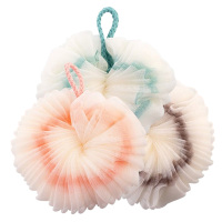 茶花浴球超大超柔软起泡网软绵渐变沐浴球252006(随机颜色)