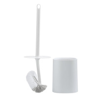 茶花马桶刷加长手柄防溅水长刷倍洁套装无死角磨砂质感251002