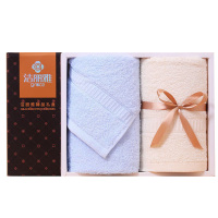 洁丽雅毛巾全棉简约洗脸巾A类抗菌亲肤透气礼盒7254(随机颜色)