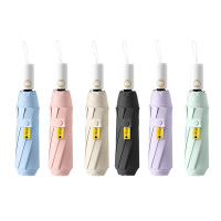 美度雨伞55cm*8k三折自动防回弹黑胶防晒M3058(颜色随机)