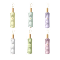 美度雨伞55cm*16k三折彩胶涂层防晒加固防风M3056(颜色随机)