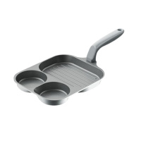 三禾煎锅19cm0氟涂层陶瓷不粘钻石钛平底早餐煎盘LJ19U4