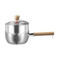 三禾奶锅16cm一锅多用加厚不锈钢健康无涂层GN16P6