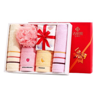 洁丽雅毛巾加厚抗菌纯棉柔软吸水礼盒6443*2/E3113*2(颜色随机)