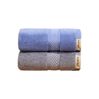 洁丽雅毛巾A类抗菌防螨纯棉加厚素色柔软浅蓝色W0092-1