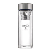 富光玻璃杯350ml拾喜商务时尚高硼硅双层BEST06-1056