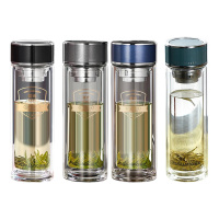 富光玻璃杯400ml高硼硅G2213-SH-400(颜色随机)