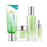 百雀羚护肤套装舒缓修护洁面乳精华水精华液霜水嫩倍现至尚套装