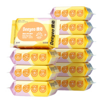 德佑婴儿湿巾纸质厚实温和不刺激20片*10包2007DYWP231